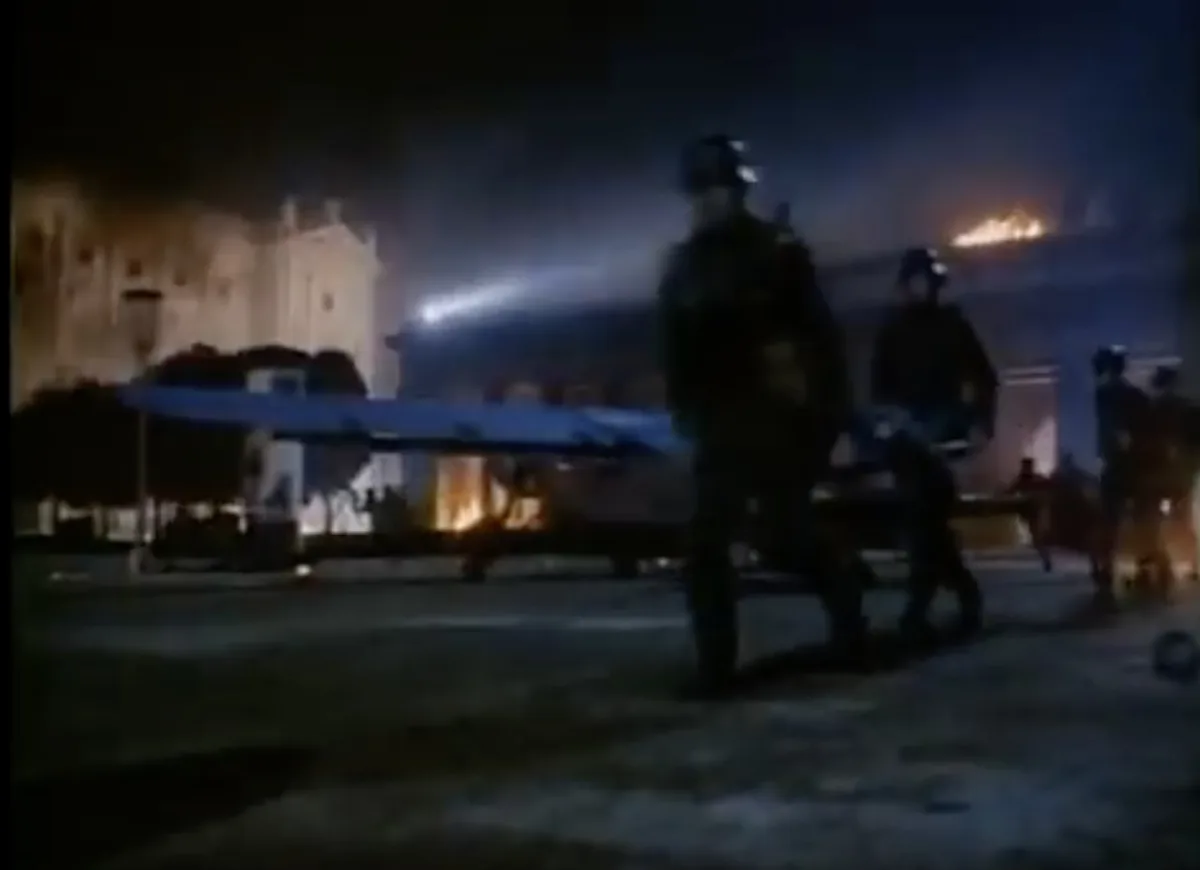 For the US TV series “War and Remembrance” one night long extra at Heldenplatz (which stood for the destroyed Berlin).