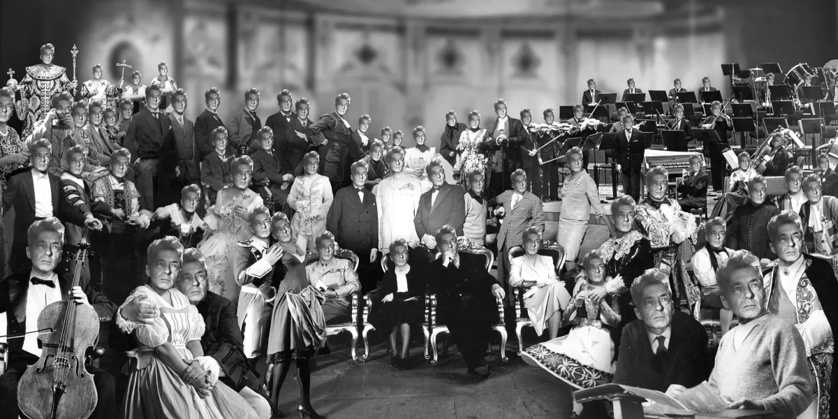 „90 Jahre Salzburger Festspiele“, Karajan-Collage: Stefan Fahrngruber/checkpointmedia unter Verwendung von Material aus dem Archiv der Salzburger Festspiele