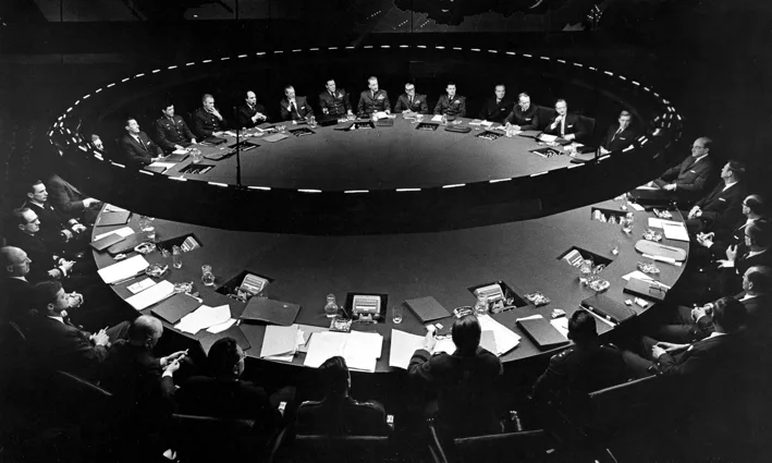 „The War Room“ aus Stanley Kubricks „Dr. Seltsam oder: Wie ich lernte, die Bombe zu lieben“, 1964
