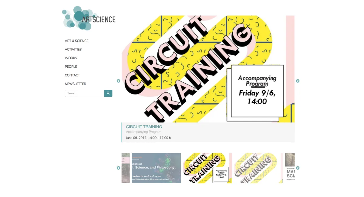 The new website of “Art & Science” goes online. *Responsive design* allows adaptation to all output media.