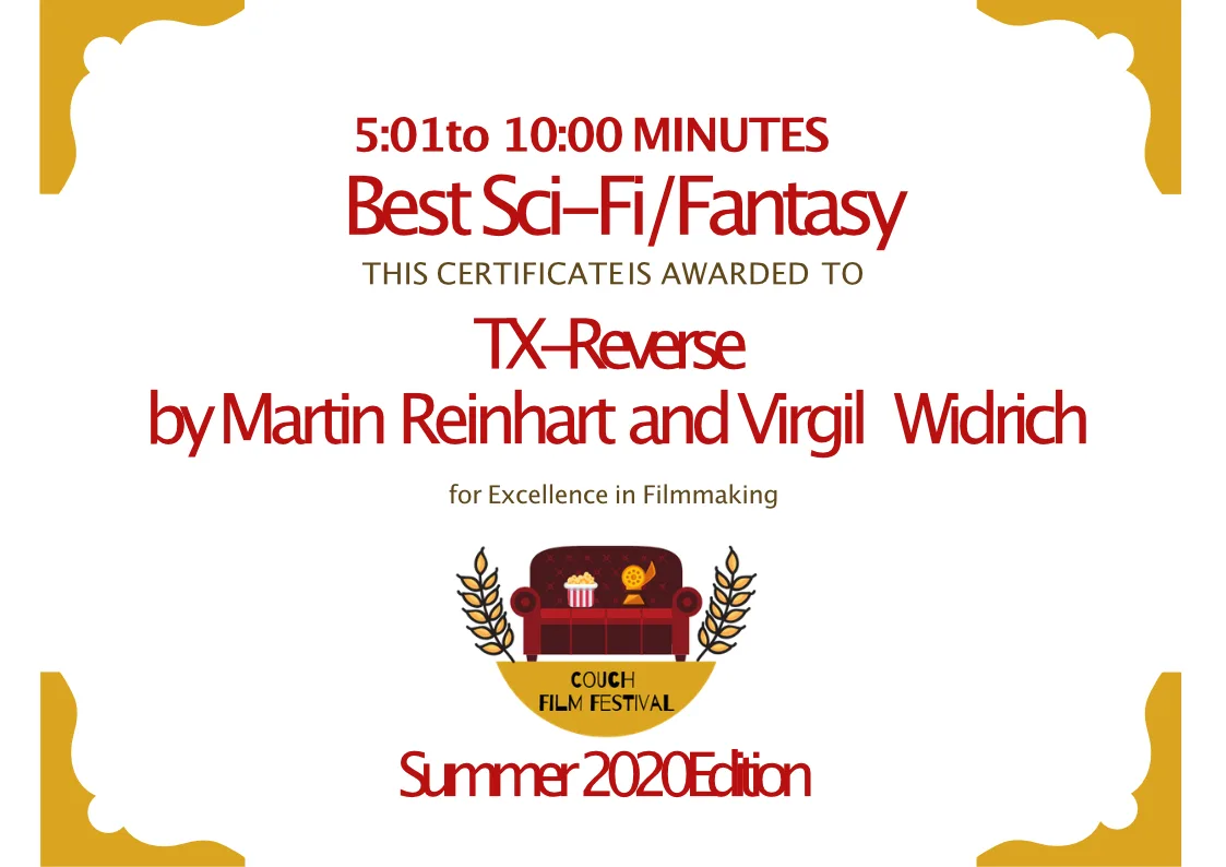 Couch Film Festival – Toronto – Canada – Best Science Fiction Film ★