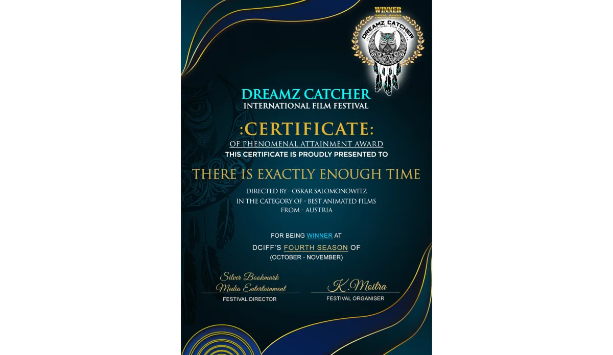Dreamz Catcher International Film Festival – Kolkata, West Bengal – India – Phenomenal attainment Award ★