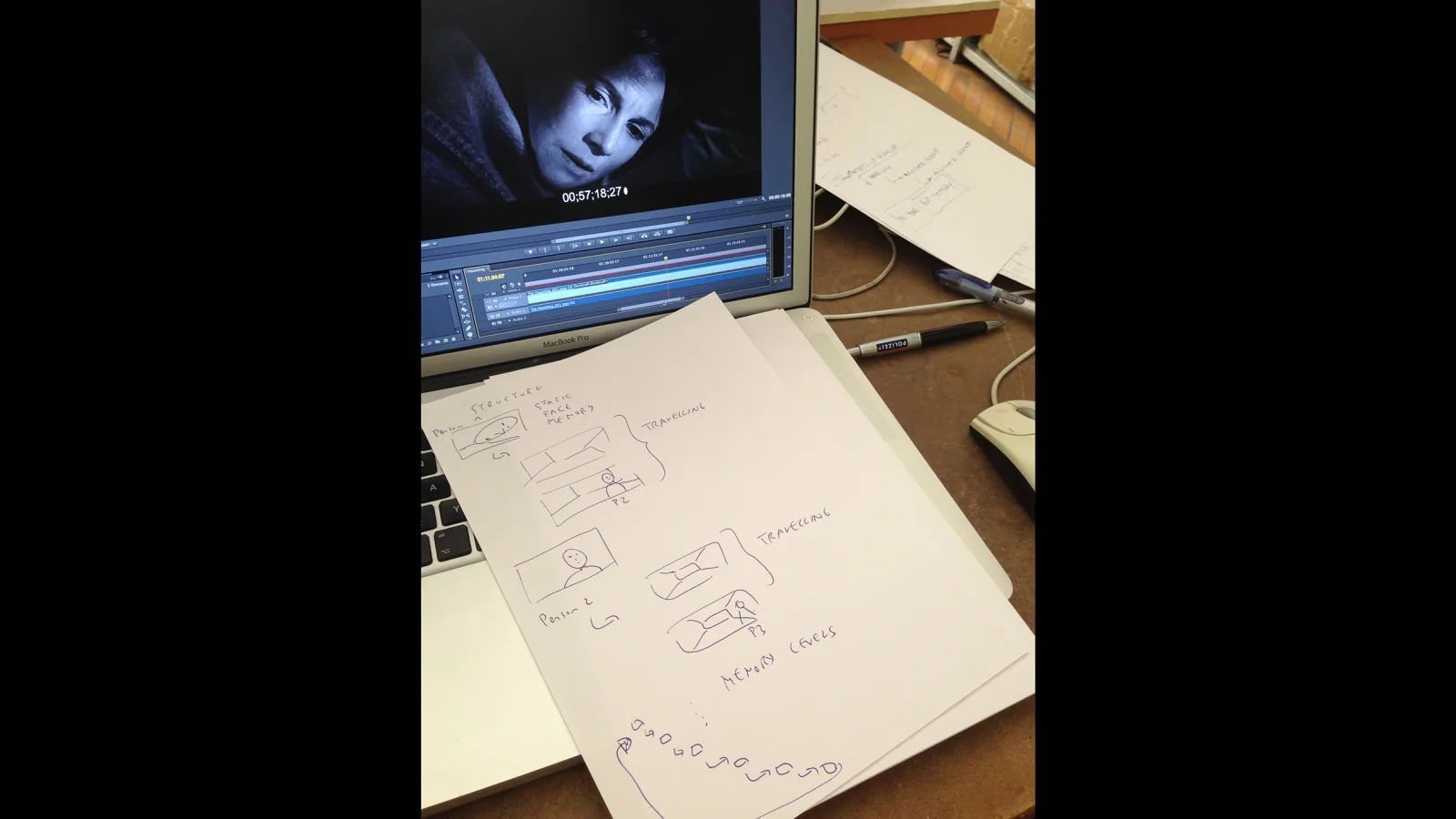 Creation of the animatic for “back track”, 2014