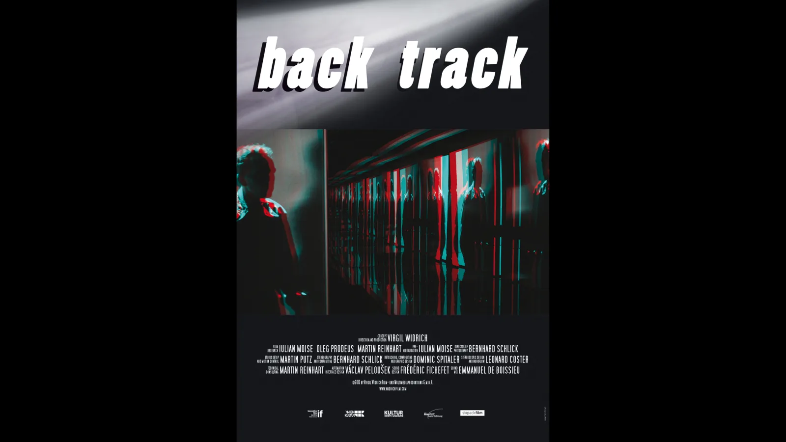 Poster of “back track”, graphic design: Tom Pohnert