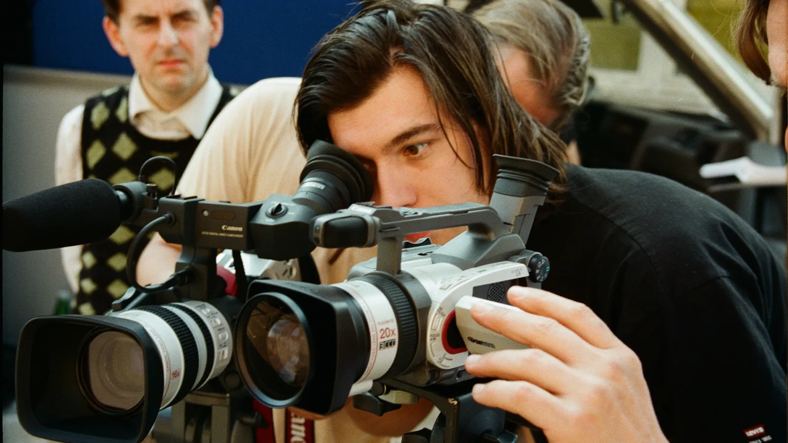 Shooting of “Copy Shop”, April 2000, Johannes Silberschneider, Virgil Widrich