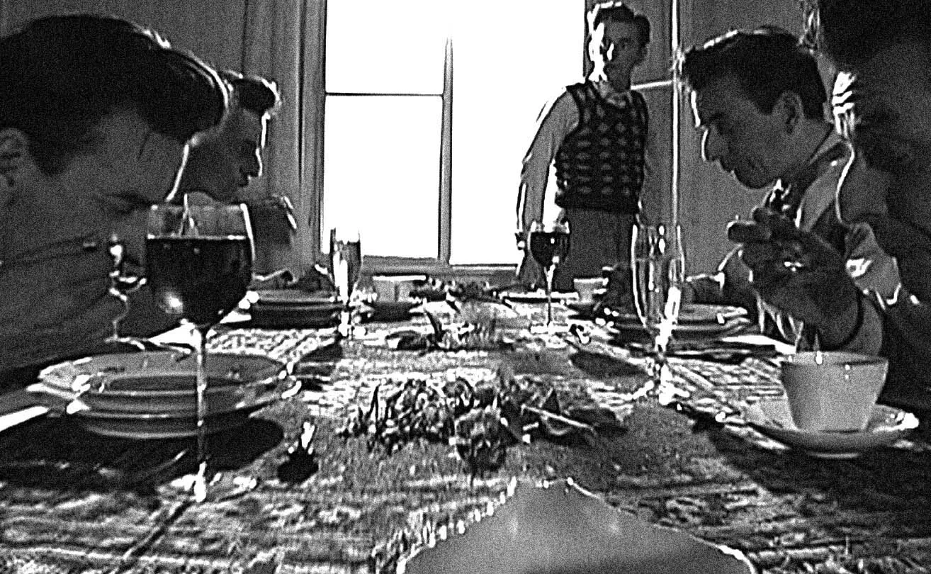 Film still from “Copy Shop”, 2001, with Johannes Silberschneider