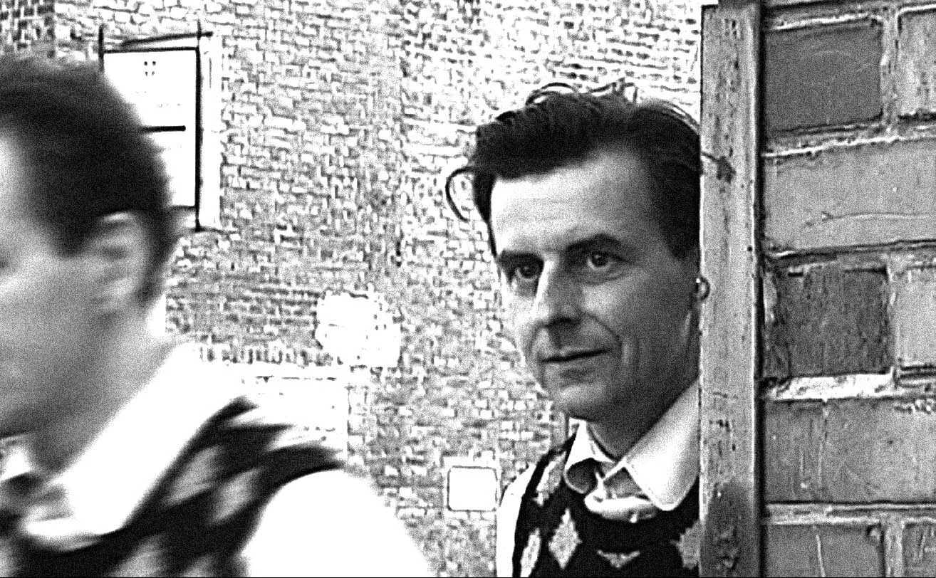 Film still from “Copy Shop”, 2001, with Johannes Silberschneider