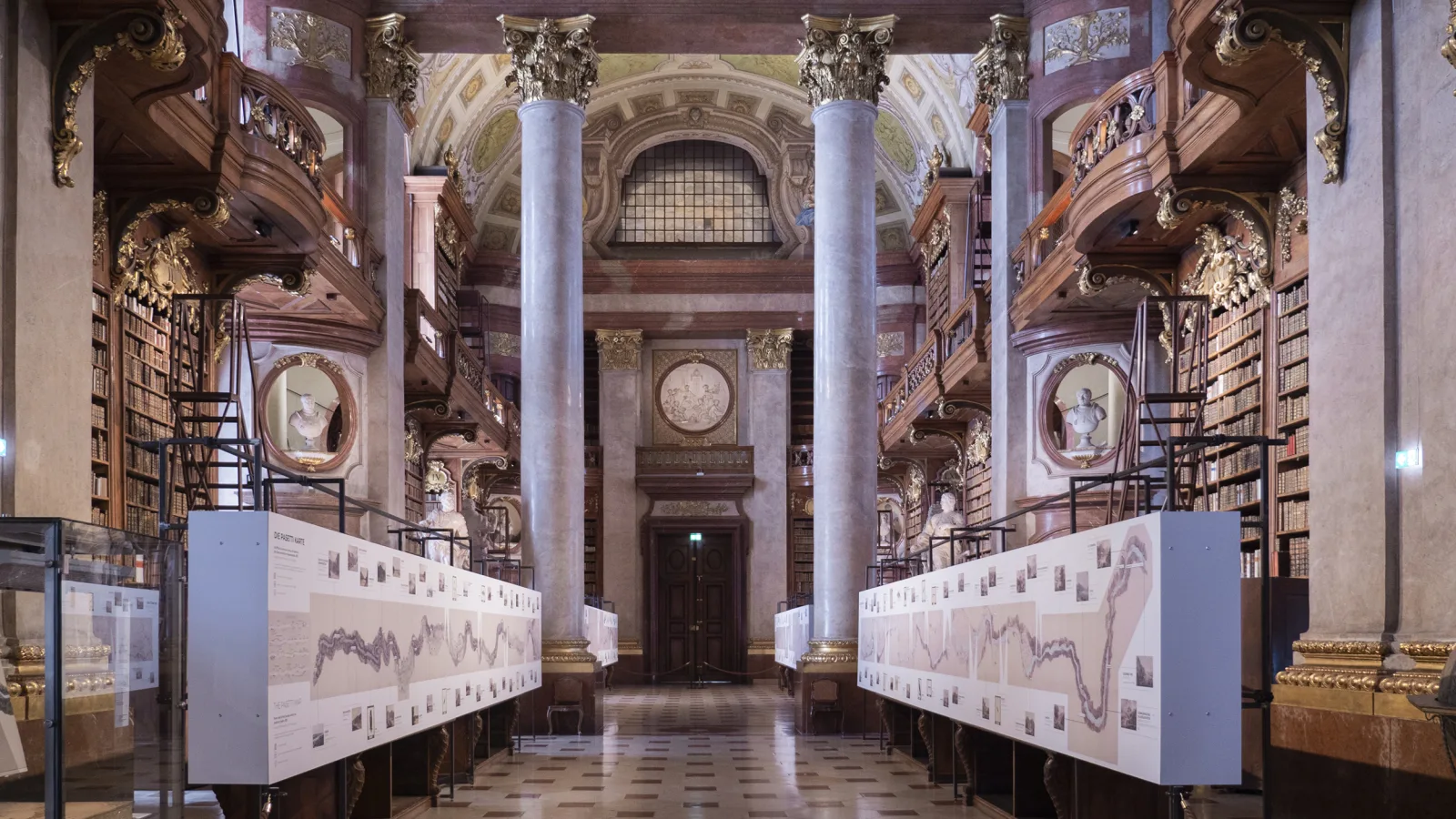 Exhibition “The Danube. A journey into the past” at Österreichische Nationalbibliothek, 2021. Photo: Virgil Widrich