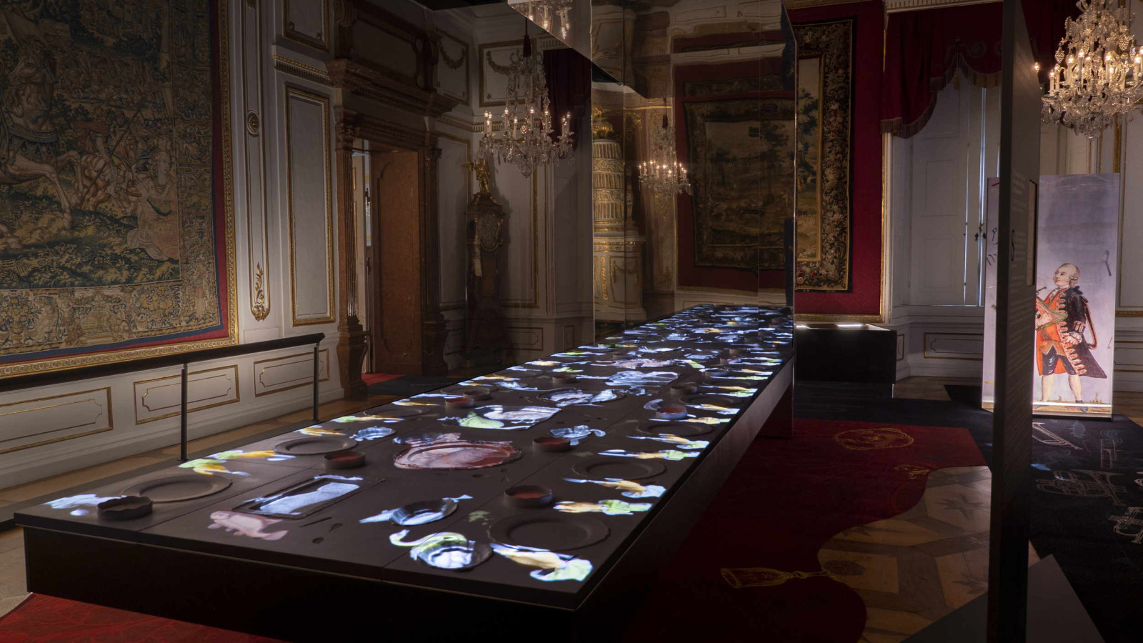 Ausstellung im DomQuartier Salzburg: „Überall Musik“, Rauminstallation Audienzzimmer, 2020, Foto: Virgil Widrich