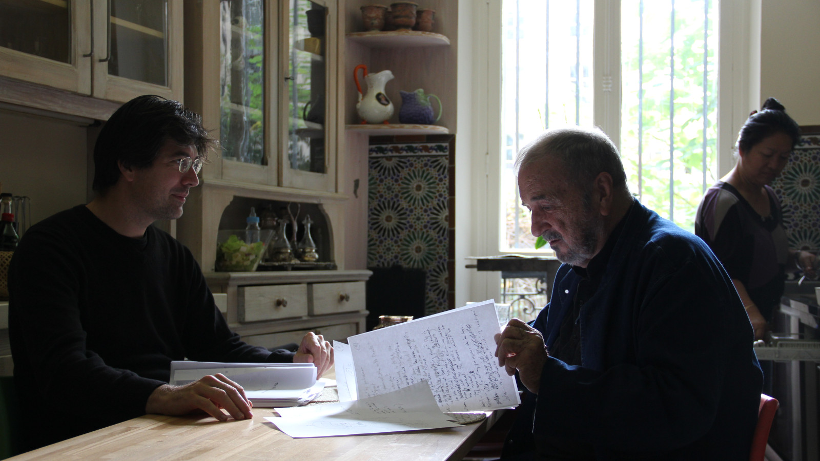 „Die Nacht der 1000 Stunden“, Jean-Claude Carrière und Virgil Widrich in Paris, Oktober 2011.