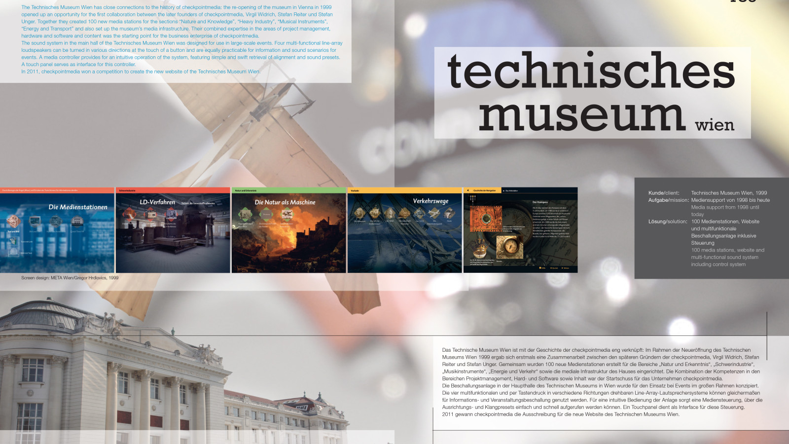 Double page from the book, screen design: META Wien/Gregor Hrdlovics