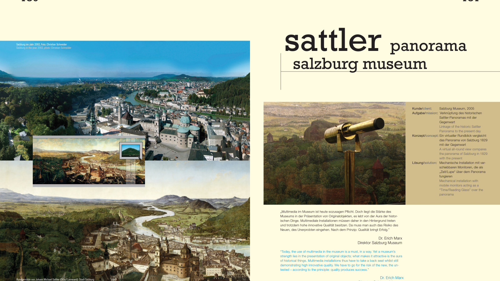 Double page from the book, photo upper left side: Christian Schneider