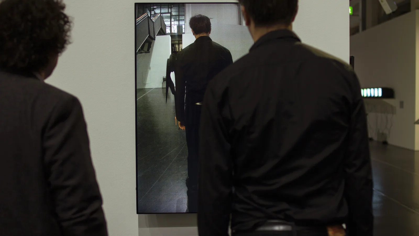 “tx-mirror”, real-time installation by Martin Reinhart and Virgil Widrich, ZKM-Karlsruhe, 2018. Photo: Virgil Widrich