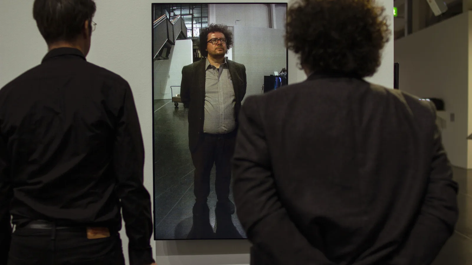 “tx-mirror”, real-time installation by Martin Reinhart and Virgil Widrich, ZKM-Karlsruhe, 2018. Photo: Virgil Widrich