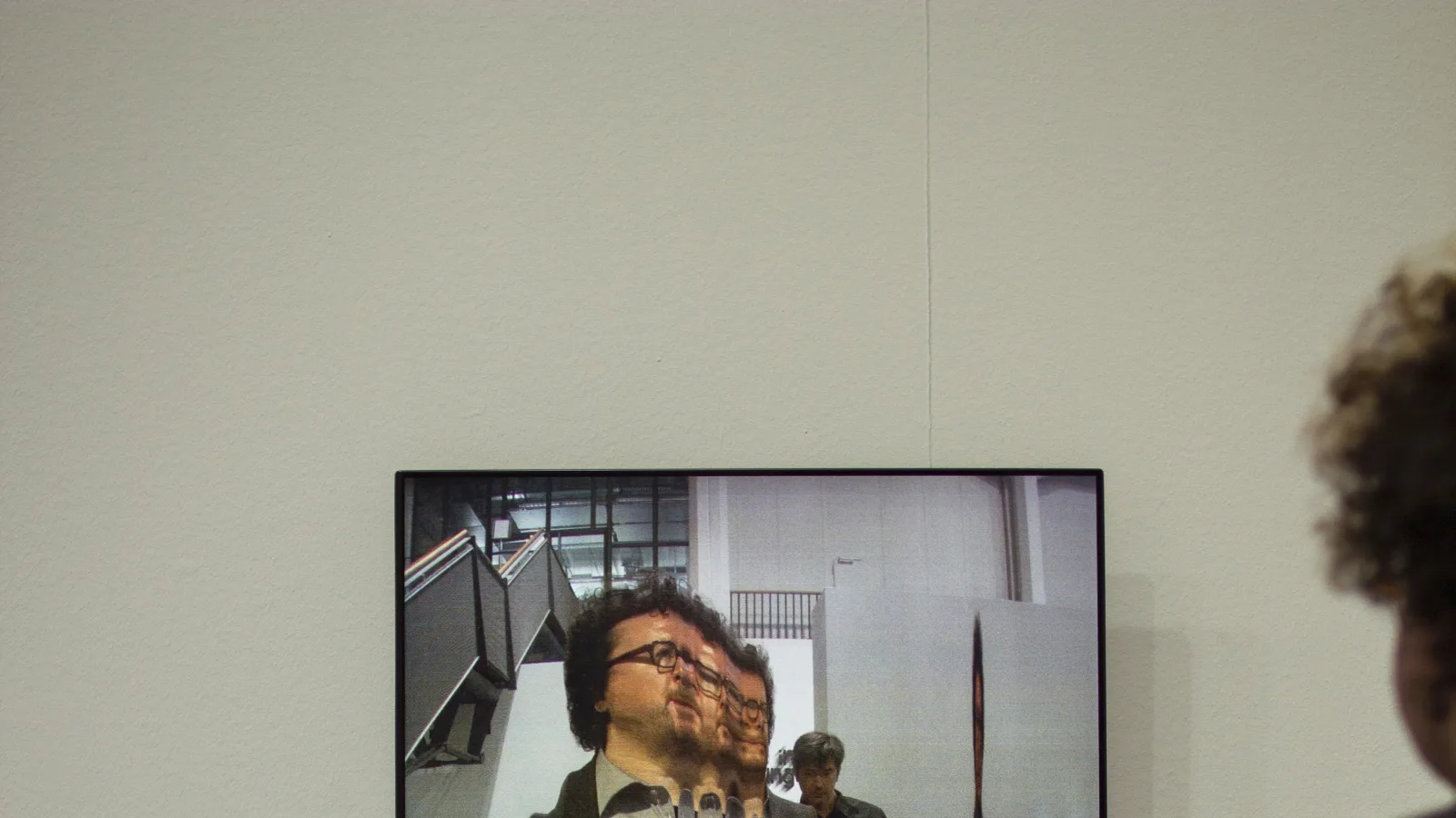 “tx-mirror”, real-time installation by Martin Reinhart and Virgil Widrich, ZKM-Karlsruhe, 2018. Photo: Virgil Widrich