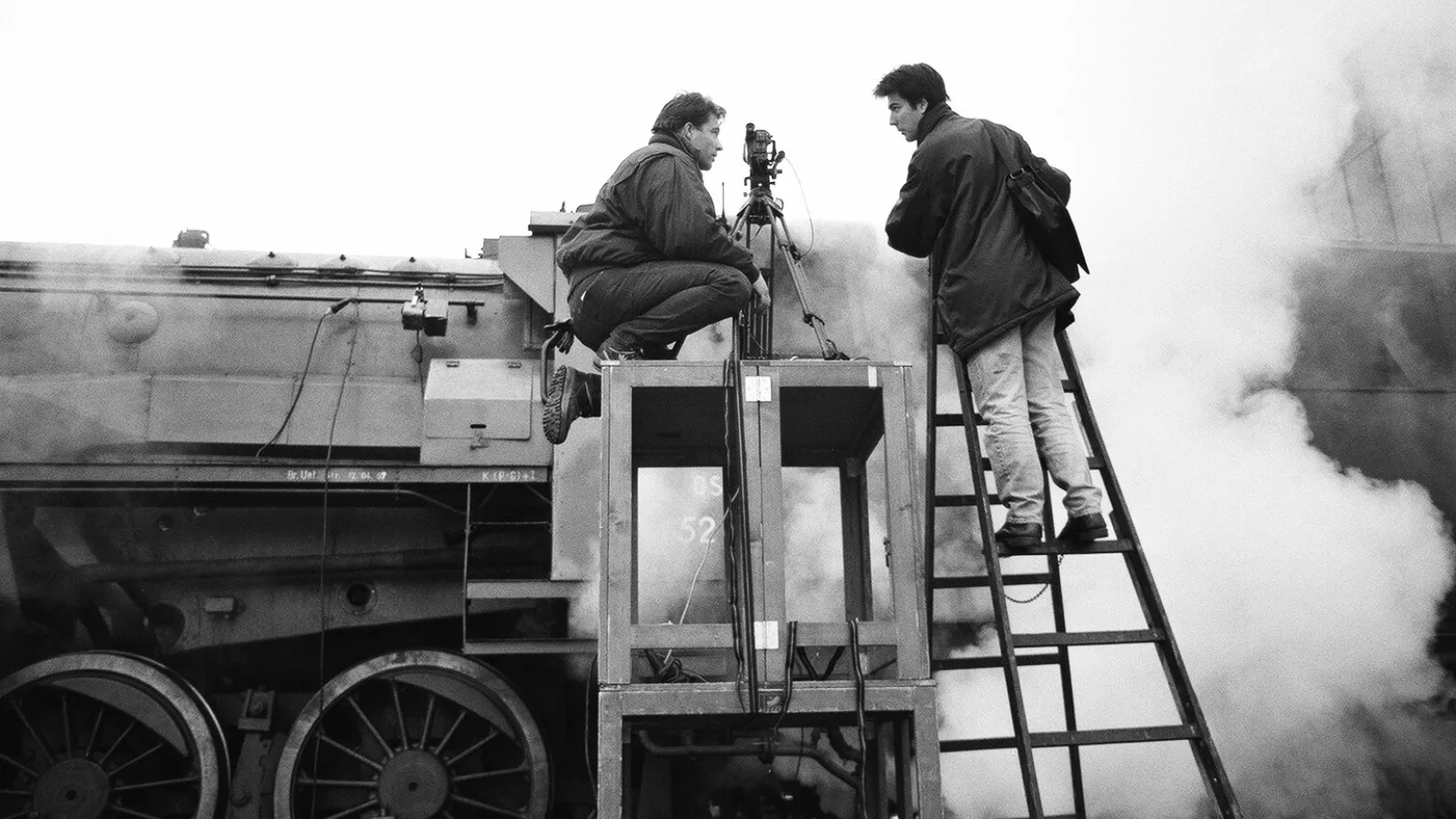 The shooting of “tx-transform”, Theo Ligthart and Virgil Widrich, January 1998.